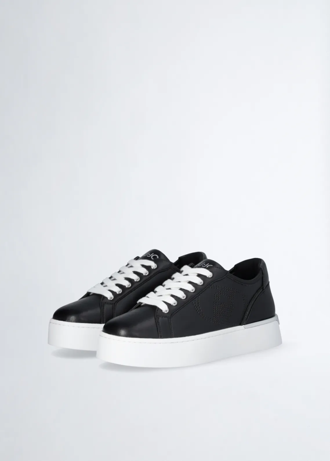 Liu Jo Zapatillas de piel con logotipo perforado-Mujer Sneakers