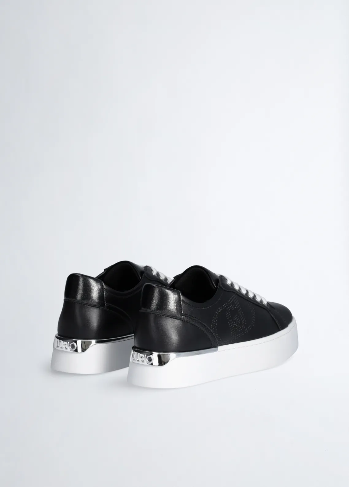 Liu Jo Zapatillas de piel con logotipo perforado-Mujer Sneakers