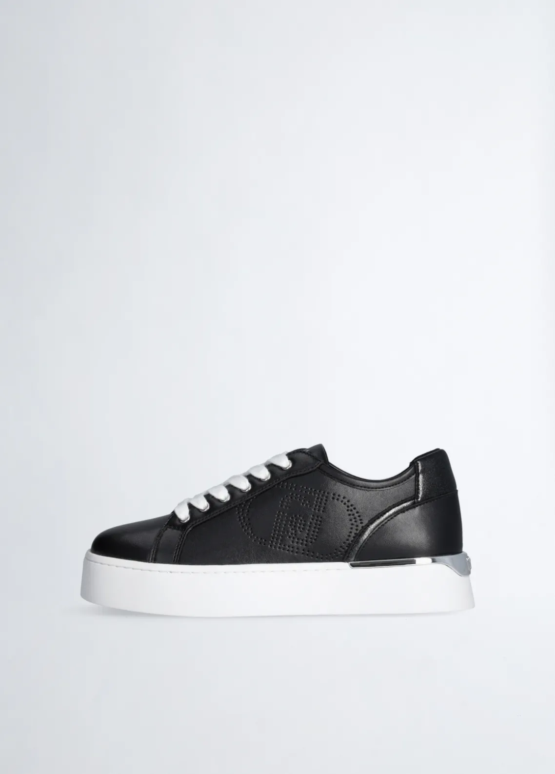 Liu Jo Zapatillas de piel con logotipo perforado-Mujer Sneakers