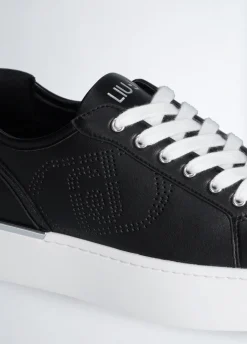 Liu Jo Zapatillas de piel con logotipo perforado-Mujer Sneakers