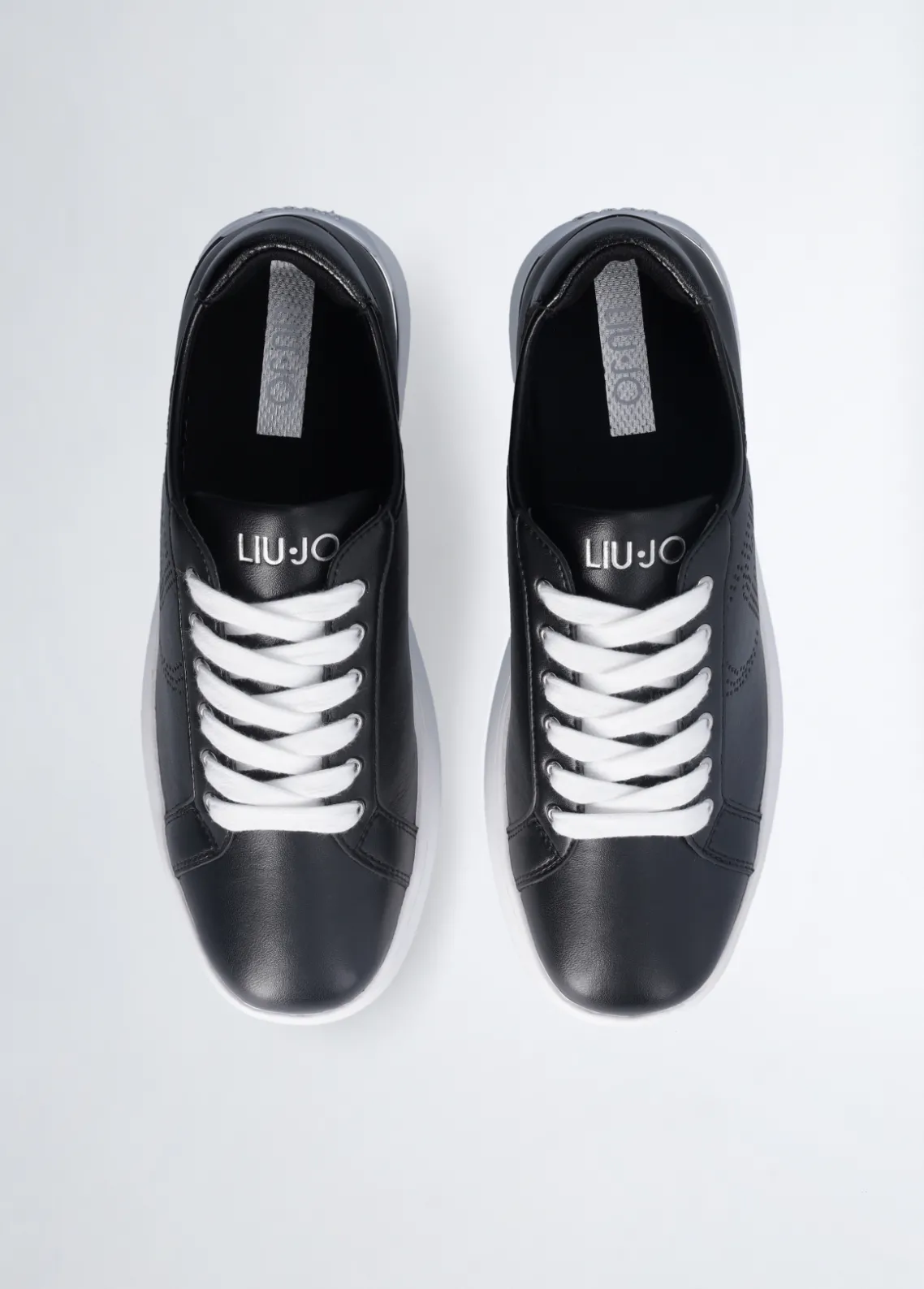 Liu Jo Zapatillas de piel con logotipo perforado-Mujer Sneakers