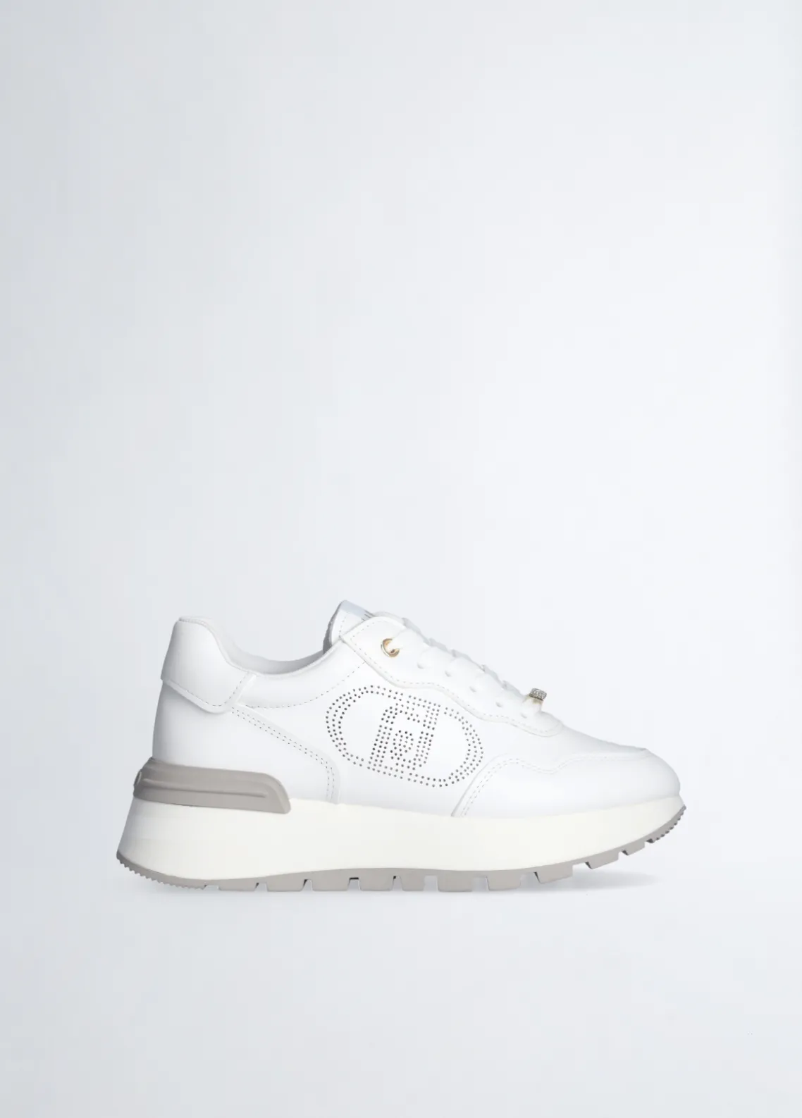 Liu Jo Zapatillas de piel con logotipo perforado-Mujer Sneakers