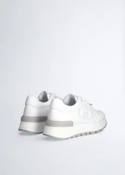 Liu Jo Zapatillas de piel con logotipo perforado-Mujer Sneakers