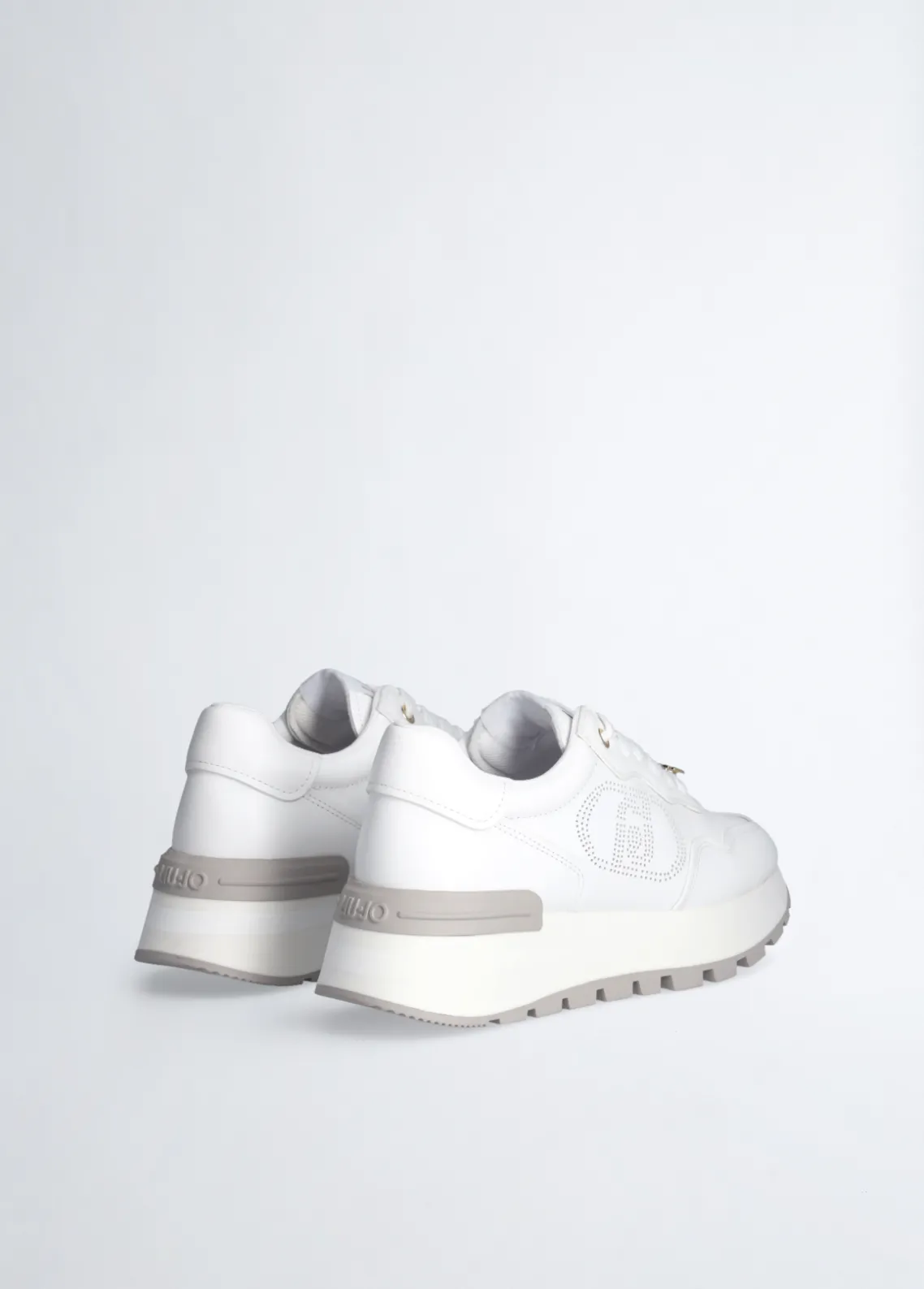Liu Jo Zapatillas de piel con logotipo perforado-Mujer Sneakers