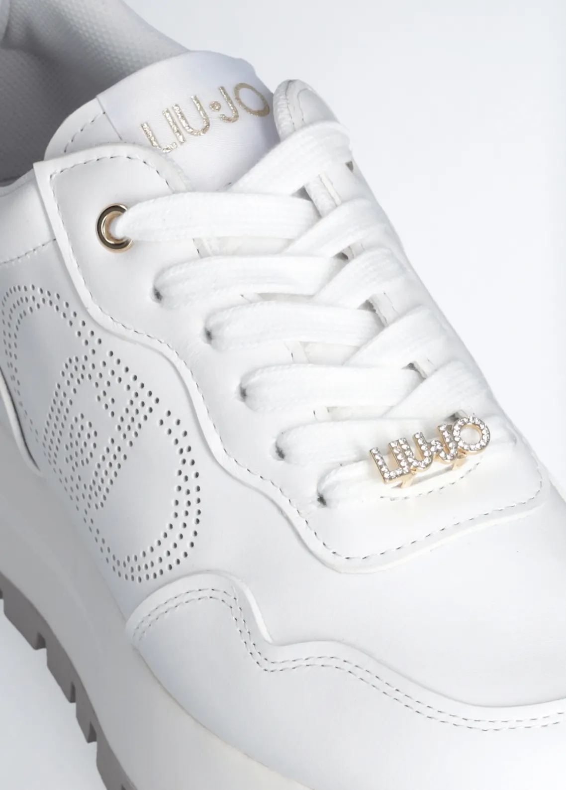 Liu Jo Zapatillas de piel con logotipo perforado-Mujer Sneakers