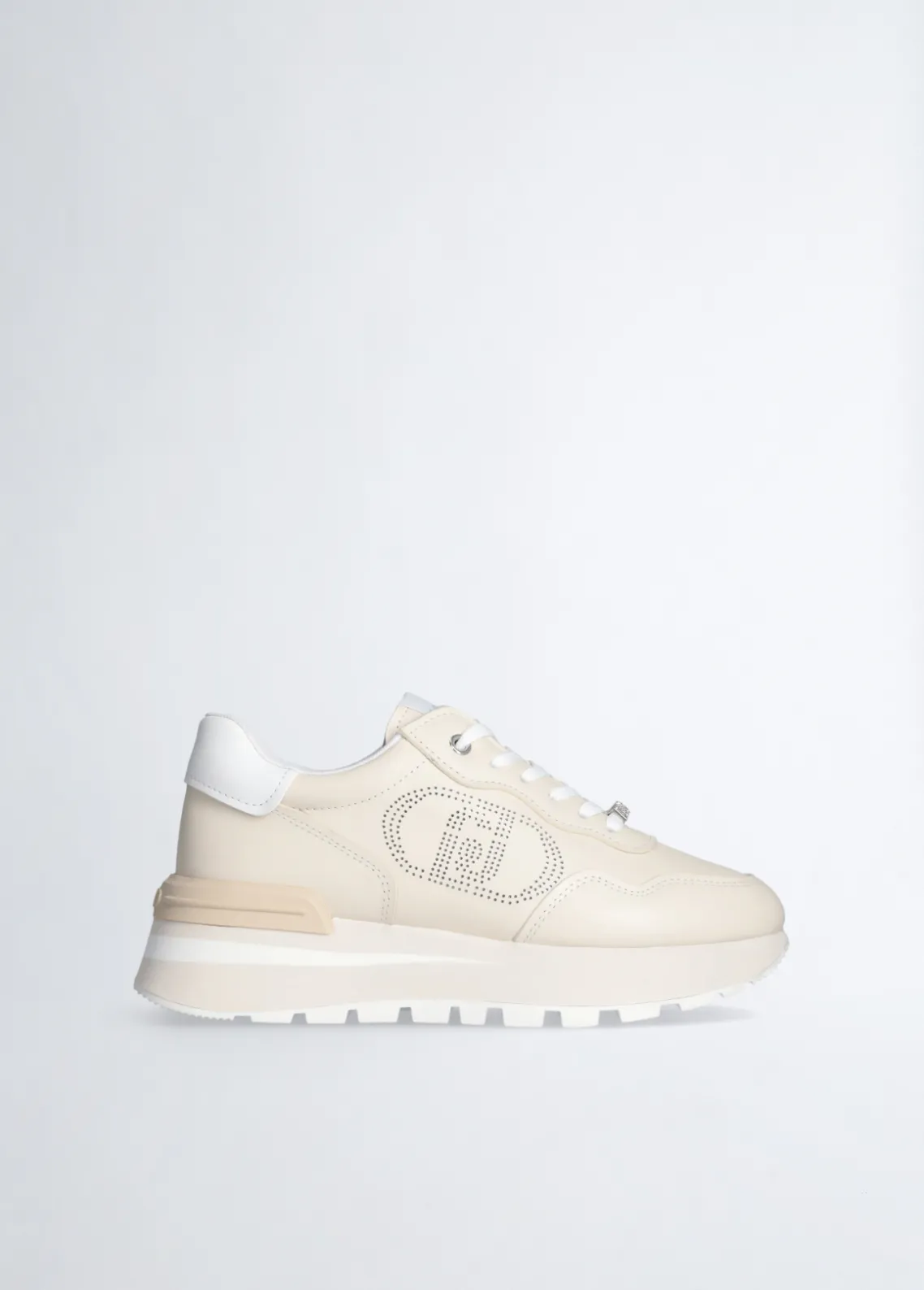 Liu Jo Zapatillas de piel con logotipo perforado-Mujer Sneakers