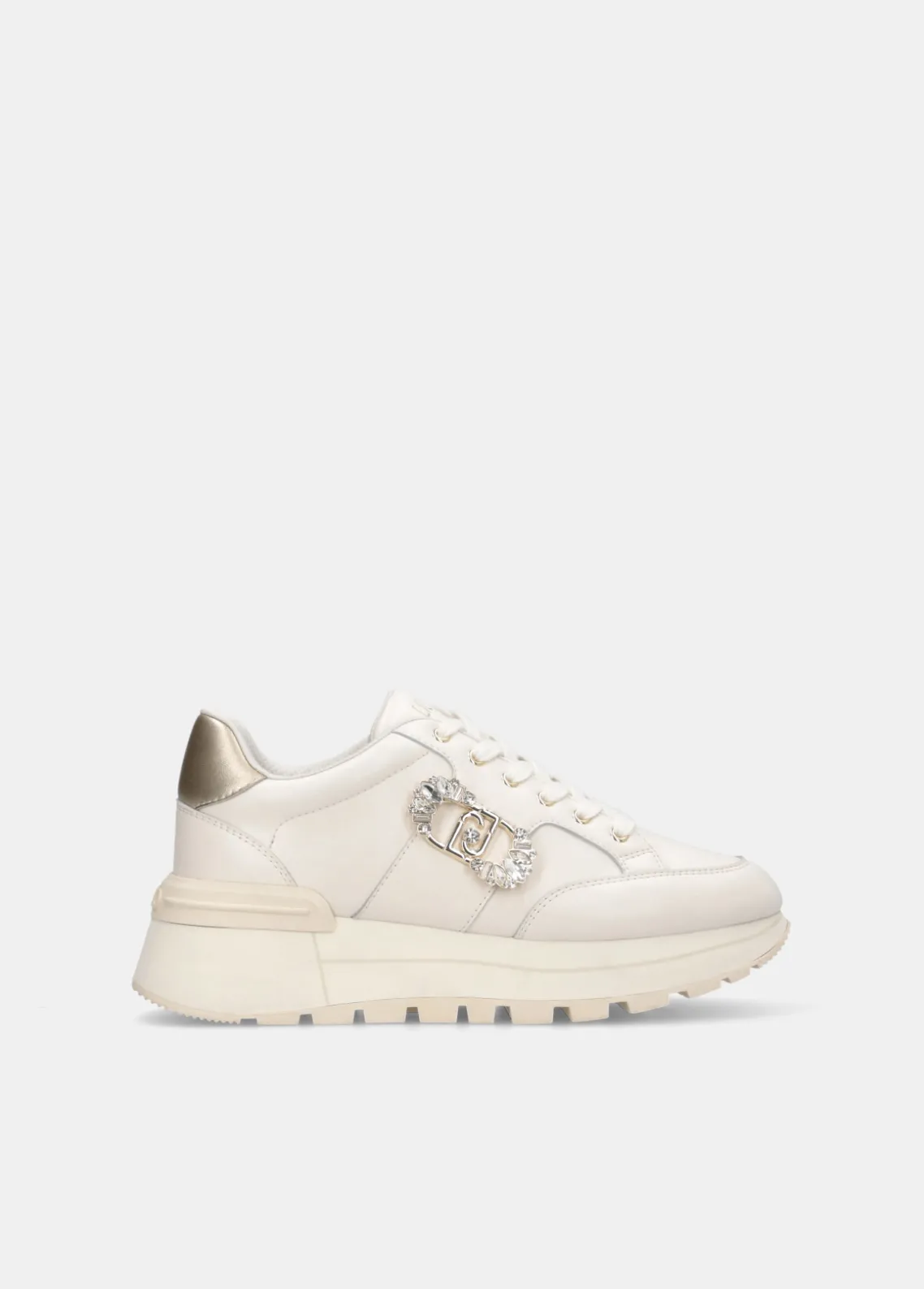 Liu Jo Zapatillas de piel con logotipo decorativo-Mujer Sneakers