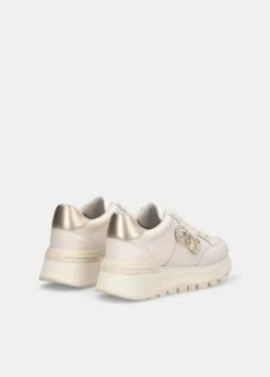 Liu Jo Zapatillas de piel con logotipo decorativo-Mujer Sneakers