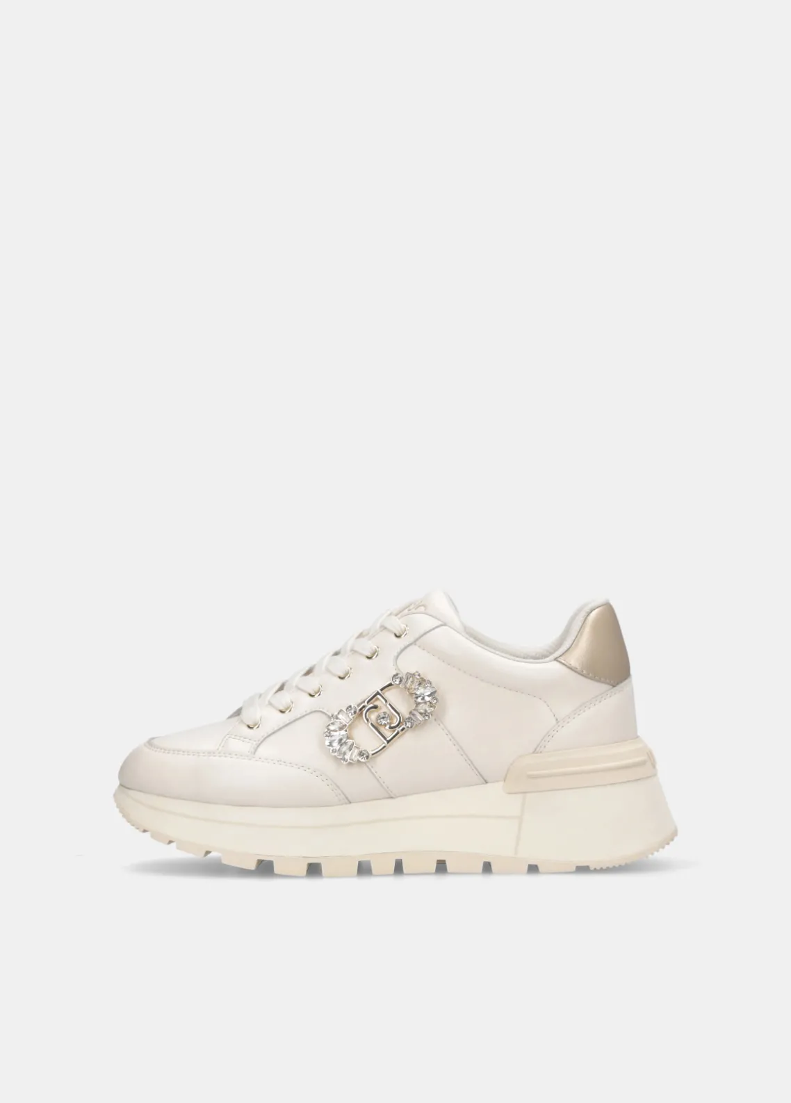 Liu Jo Zapatillas de piel con logotipo decorativo-Mujer Sneakers