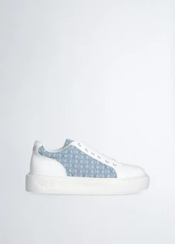 Liu Jo Zapatillas de piel con monograma-Mujer Sneakers