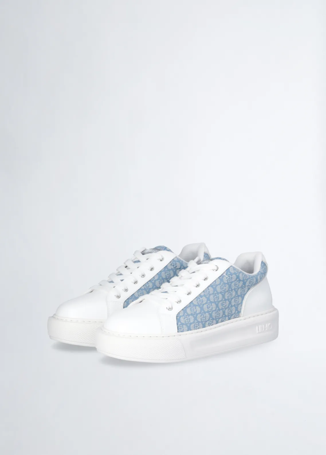 Liu Jo Zapatillas de piel con monograma-Mujer Sneakers