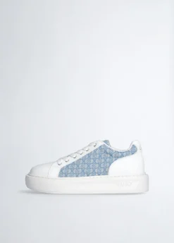Liu Jo Zapatillas de piel con monograma-Mujer Sneakers