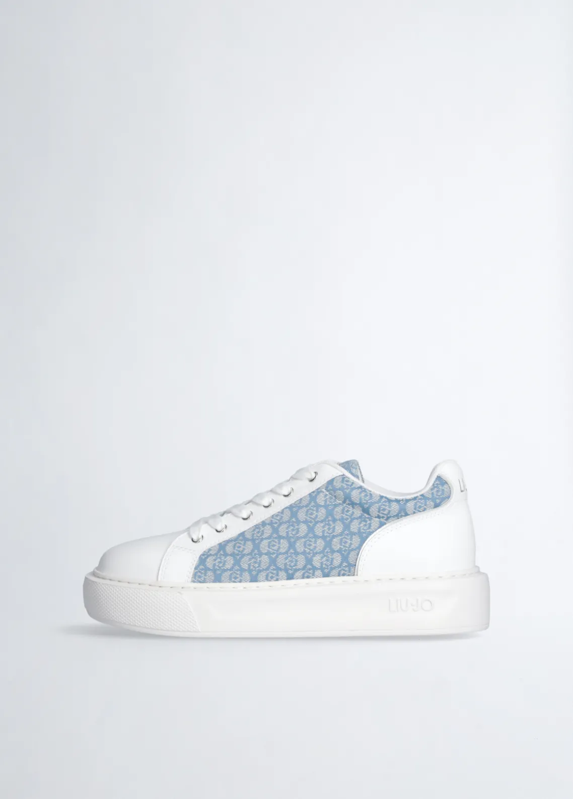 Liu Jo Zapatillas de piel con monograma-Mujer Sneakers
