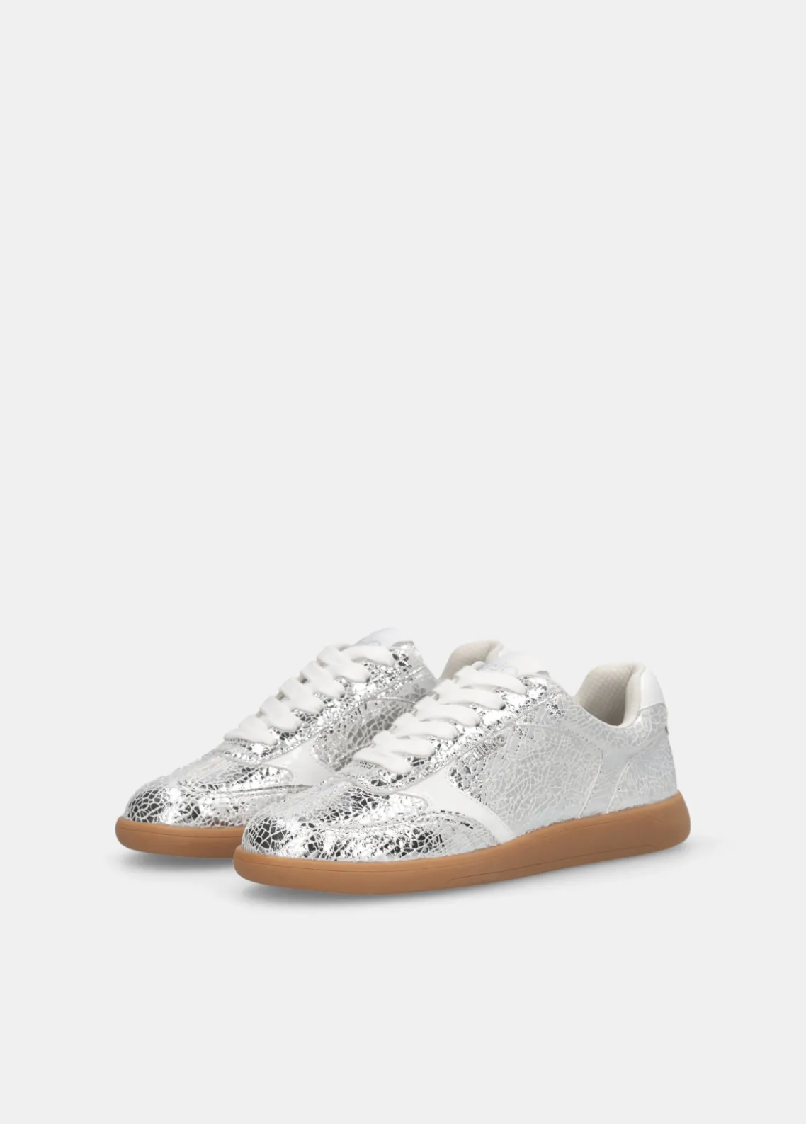Liu Jo Zapatillas de piel craquelada laminada-Mujer Sneakers