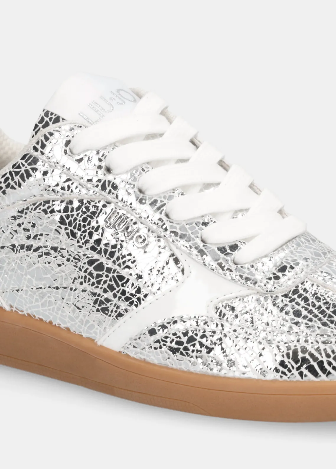 Liu Jo Zapatillas de piel craquelada laminada-Mujer Sneakers