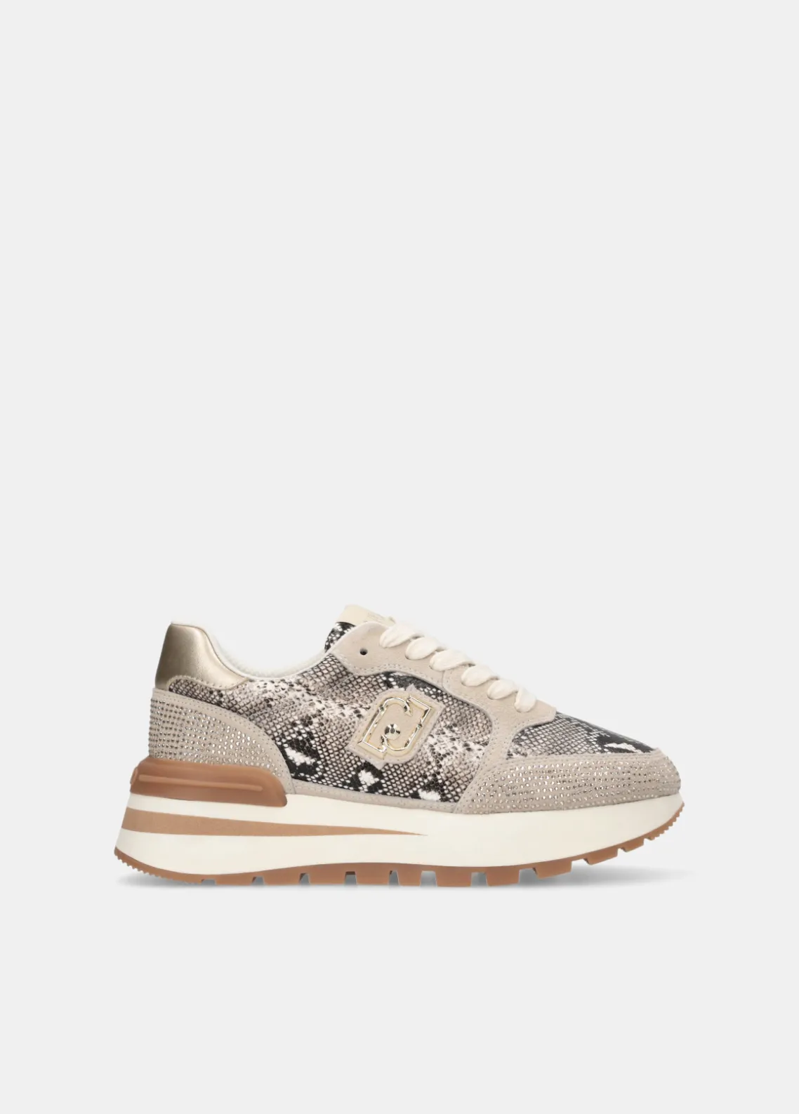 Liu Jo Zapatillas de piel de serpiente con strass-Mujer Sneakers