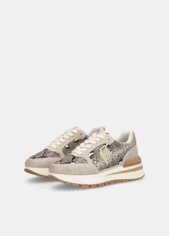 Liu Jo Zapatillas de piel de serpiente con strass-Mujer Sneakers