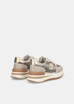 Liu Jo Zapatillas de piel de serpiente con strass-Mujer Sneakers