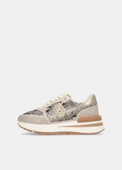 Liu Jo Zapatillas de piel de serpiente con strass-Mujer Sneakers