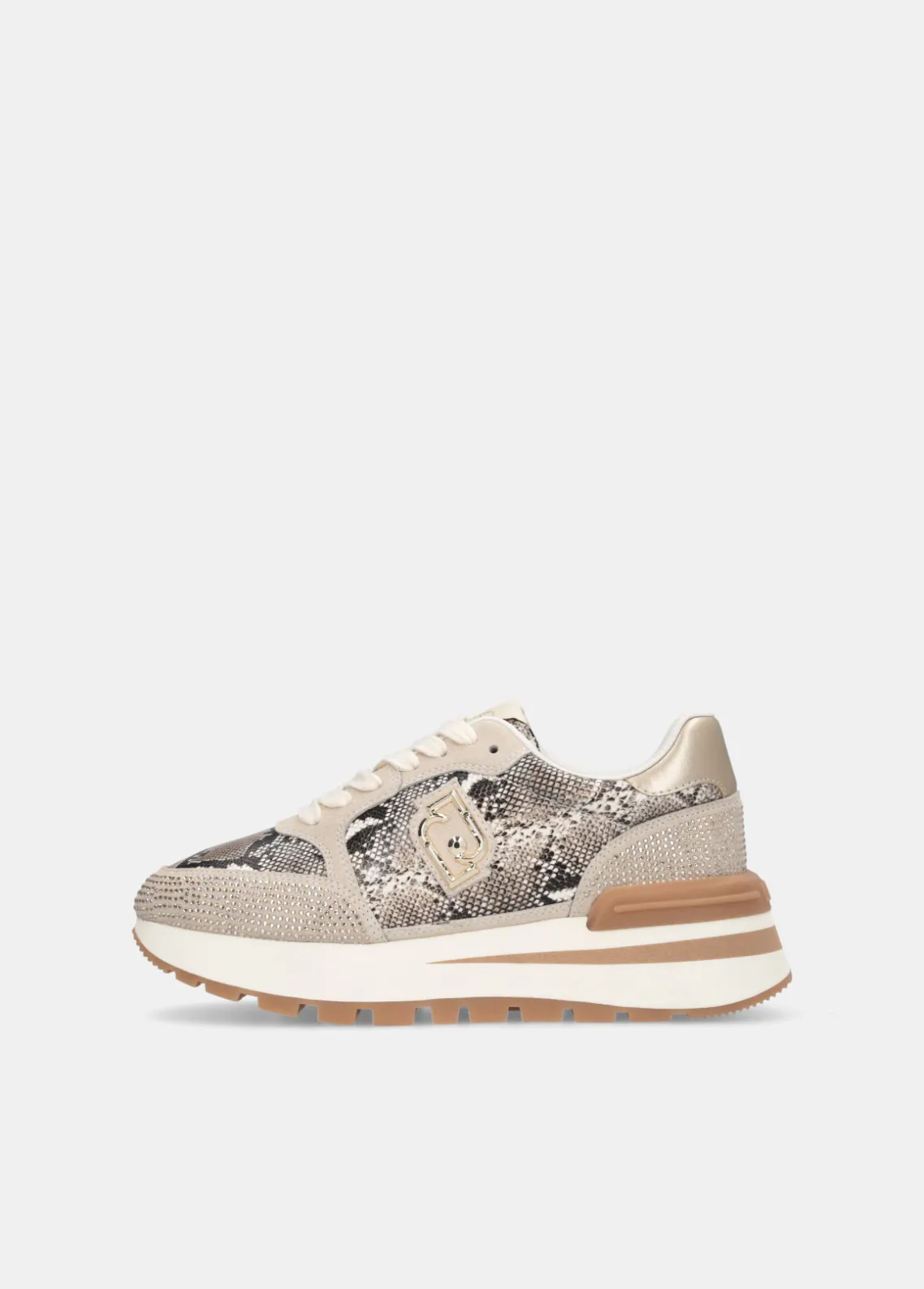 Liu Jo Zapatillas de piel de serpiente con strass-Mujer Sneakers