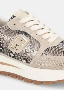 Liu Jo Zapatillas de piel de serpiente con strass-Mujer Sneakers