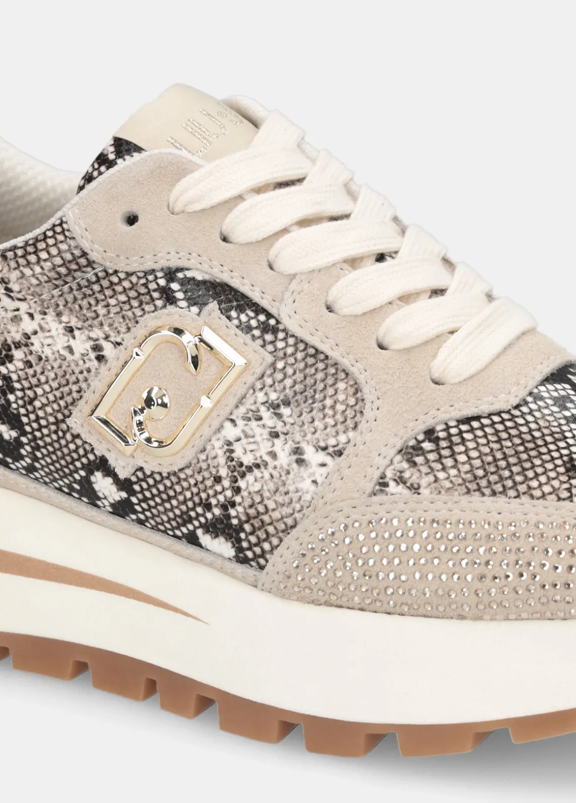 Liu Jo Zapatillas de piel de serpiente con strass-Mujer Sneakers