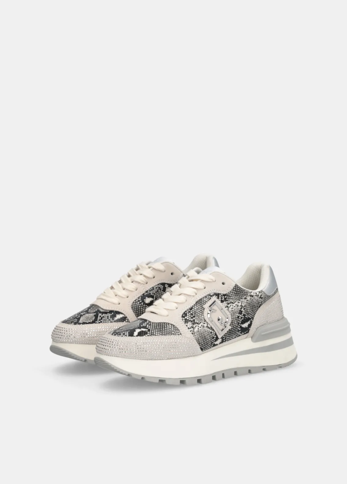 Liu Jo Zapatillas de piel de serpiente con strass-Mujer Sneakers