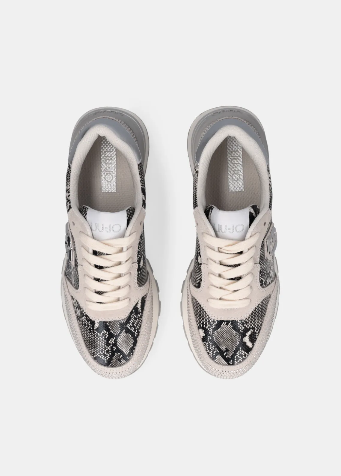 Liu Jo Zapatillas de piel de serpiente con strass-Mujer Sneakers