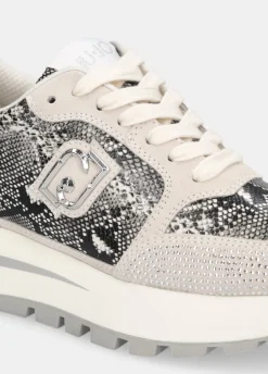 Liu Jo Zapatillas de piel de serpiente con strass-Mujer Sneakers