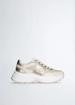 Liu Jo Zapatillas de piel y lúrex-Mujer Sneakers