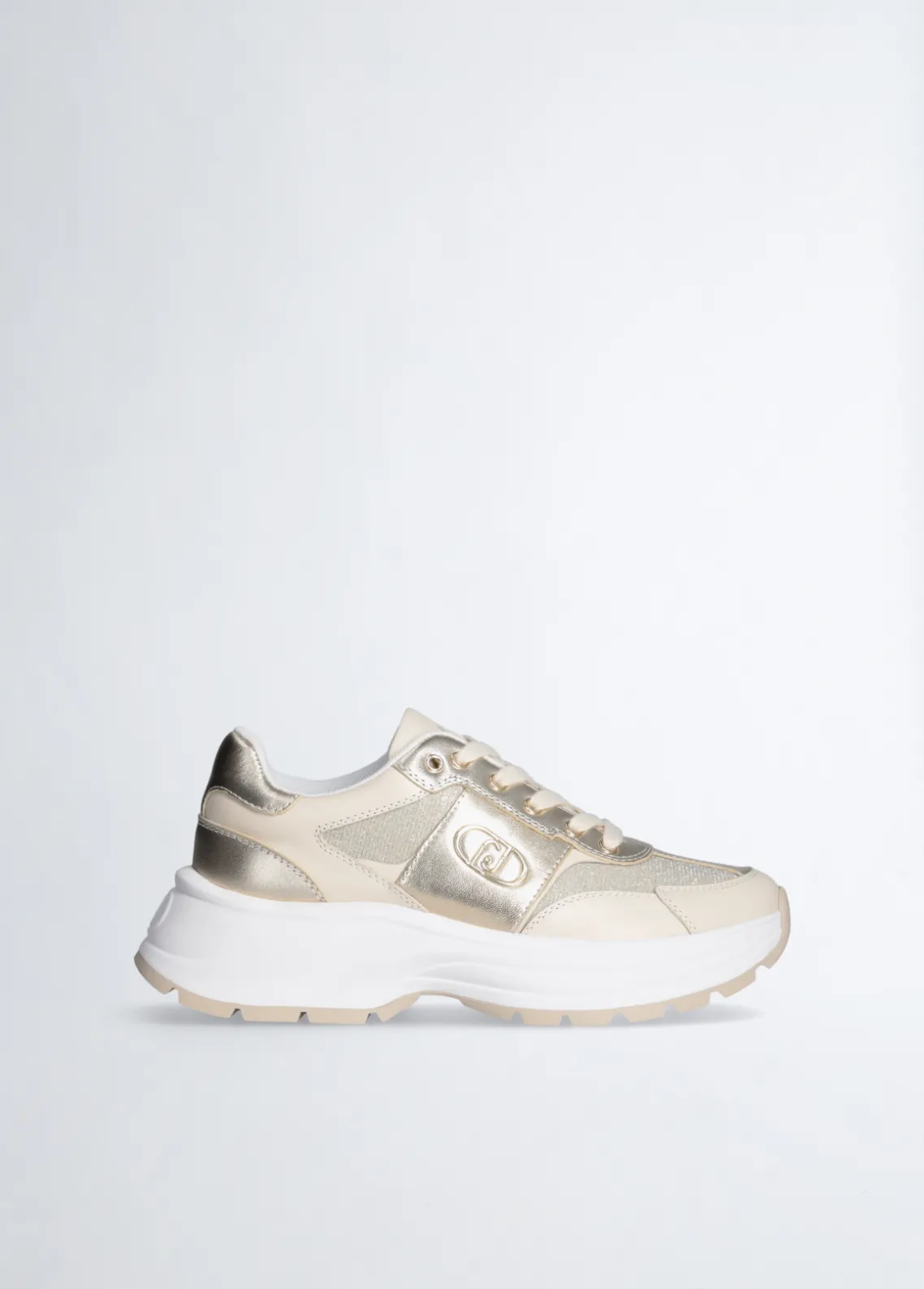 Liu Jo Zapatillas de piel y lúrex-Mujer Sneakers