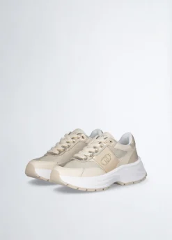 Liu Jo Zapatillas de piel y lúrex-Mujer Sneakers
