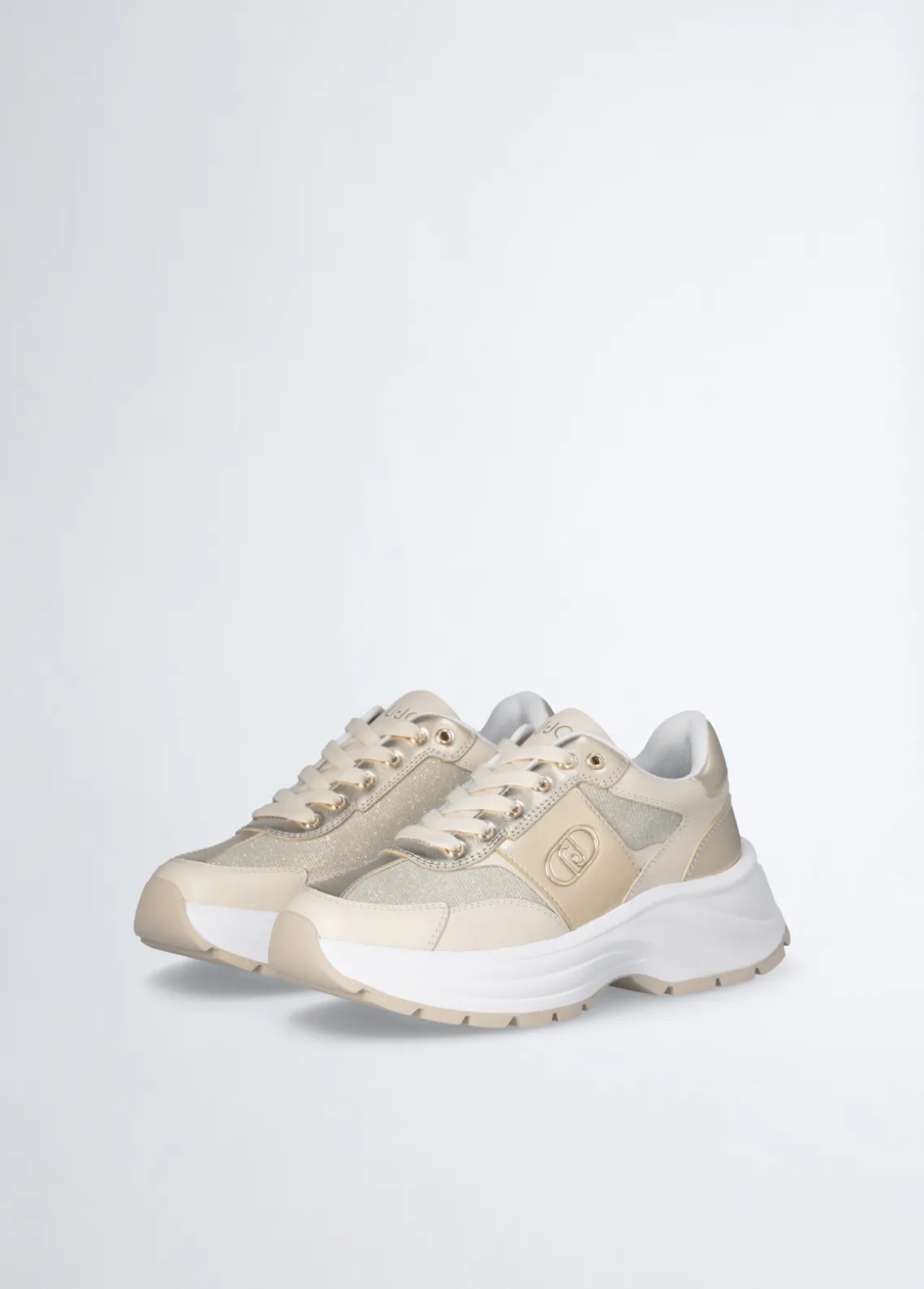 Liu Jo Zapatillas de piel y lúrex-Mujer Sneakers