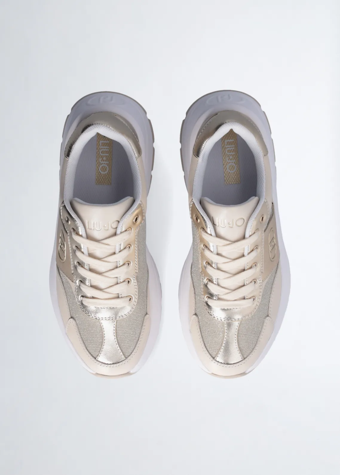 Liu Jo Zapatillas de piel y lúrex-Mujer Sneakers