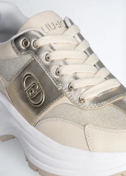 Liu Jo Zapatillas de piel y lúrex-Mujer Sneakers