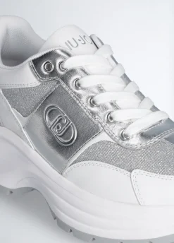 Liu Jo Zapatillas de piel y lúrex-Mujer Sneakers