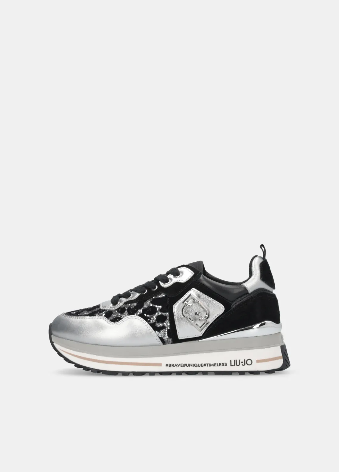 Liu Jo Zapatillas de plataforma con brillos de estampado animal-Mujer Sneakers
