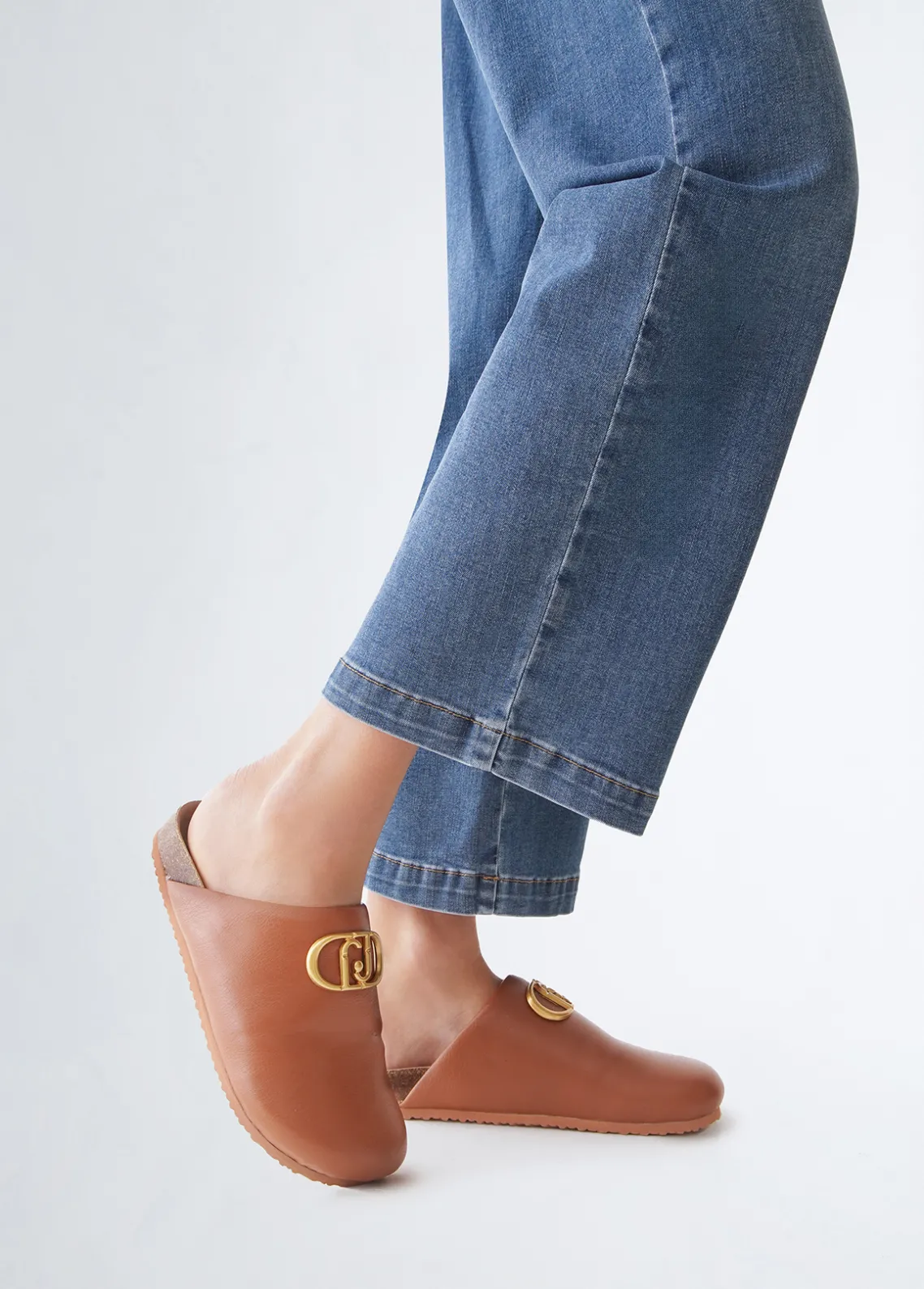 Liu Jo Zuecos con logotipo grande-Mujer Mocasines