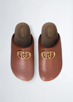 Liu Jo Zuecos con logotipo grande-Mujer Mocasines